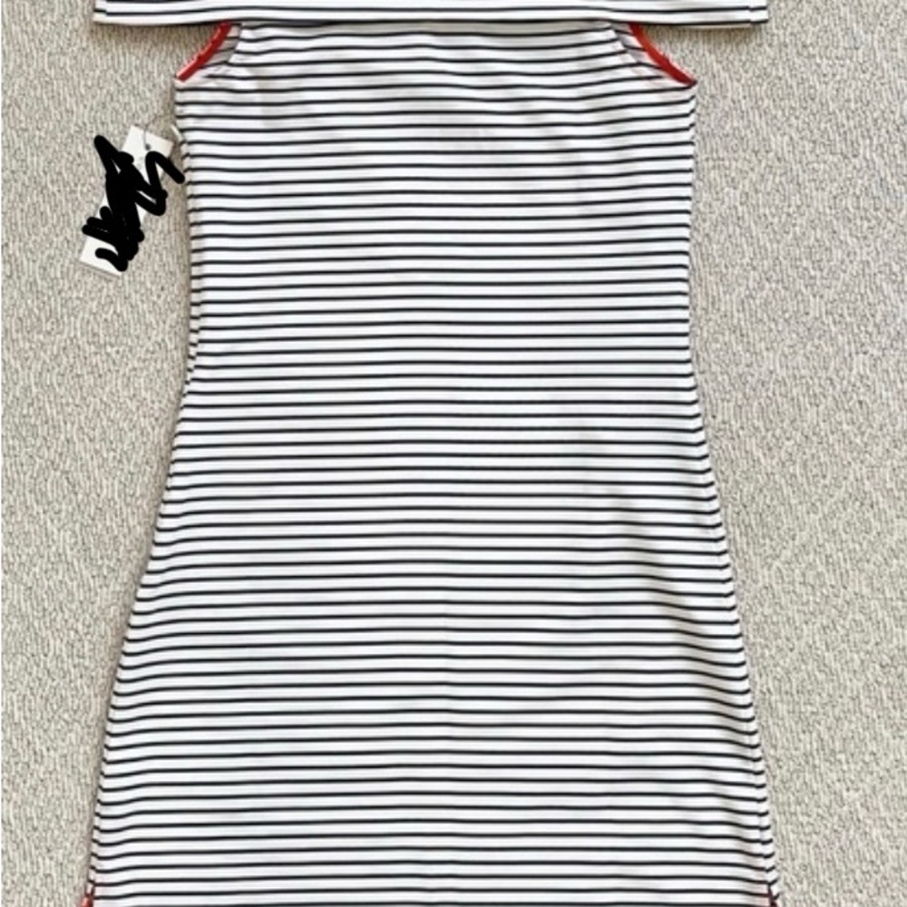 Cooper & Ella Black and White Striped Top